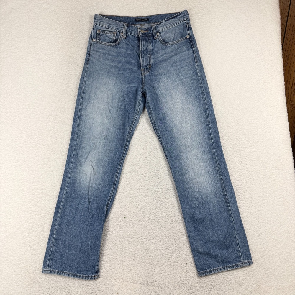 Women's Lucky Brand Blue 90s Loose Straight High Rise Jeans Size 6/28 (30x27)